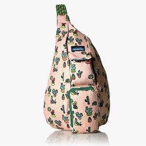 KAVU Hiking Light Pink Prickle Perfect Cactus Rope Sling Crossbody Bag Backpack